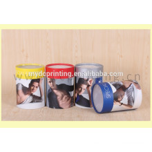 Handmade small cylinder cardboard gift boxes with clear lid